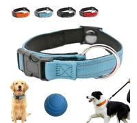 Magnetic Dog Collar, Collars for Senior Dogs, Magnetic Safety Reflective Dog Collar, Adjustable, Double-Layer Fabric with Breathable for Most Dogs (Blue)