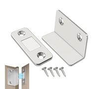 Magnetic Door Catch, 2 Pieces Ultra, Thin Self Adhesive Aid with Sturdy Build, Invisible No Drill Device for Magnetic Door Latches Cabinet Office Drawers Storage 4,1 x 1,6 cm/1,6 x 0,6 pulgadas