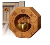 Magnetic Door Chime, Magnetic Attached , Wooden Brass Magnetic , Magnetic Ring, Front Door Ornaments, Wooden For Front Door, Magnetic Door Chime For Home, Bras