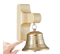 Magnetic Door Chime - Wood and Brass 5.6x5.3x7.2cm | Magnetic Wooden Wind Chime | Shopkeepers Bell | Decorative Magnetics Wooden Chimes Reminder Door Bell For Home Shop and Entryway Use