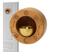 Magnetic Door Chime, Wooden Brass Doorbell With Magnetic Attachment, Entry Bell Ring For Front Hatch, Decorative Chime For Commercial Shop, Home, Store Entrance, 3.15x3.15 In