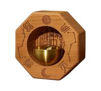 Magnetic Door Chime, Wooden Brass Doorbell With Magnetic Attachment, Entry Bell Ring For Front Hatch, Decorative Chime For Commercial Shop, Home, Store Entrance, 3.15x3.15 In