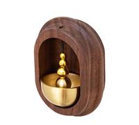 Magnetic Door Opening Chime, Wooden Brass Shopkeeper's Bell, Decorative Front Door Ornament, Classic Hanging Doorbell Ring for Home, Store Entry Alert, and Vintage Decor