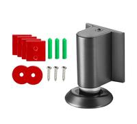 Magnetic Door Stopper, Floor Mounted Holder, Height Adjustable Heavy Duty Design, Strong Adhesive with Rust-Proof Finish, Home, Kitchen, Hotel, Workshop, Rental, Pantry, Black