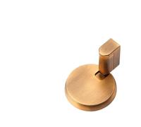 magnetic door stopper, Succión al suelo en dormitorios, sin necesidad de perforar. Puerta de baño con tope táctil, sin imán, con cierre mecánico automático.,for home(Yellow bronze)