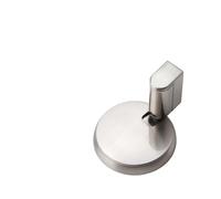 magnetic door stopper, Succión al suelo en dormitorios, sin necesidad de perforar. Puerta de baño con tope táctil, sin imán, con cierre mecánico automático.,for home(Brushed nickel)