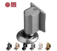 Magnetic Door Stopper, Upgrade Magnetics Doors Stoppers for Bottom, 2025 Upgrade No Drilling Doors Stop with Strong Magnet, Magnetic Gate Stops Door Catch Holder Keep Gate Open. (SILVER)