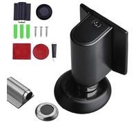 Magnetic Door Stopper, Upgrade Magnetics Doors Stoppers for Bottom, No Drill Installation Invisible Design, Wall and Floor Protection, Universal Fit for Interior Doors and Home Use (Black)