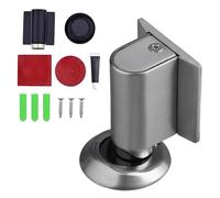 Magnetic Door Stopper, Upgrade Magnetics Doors Stoppers for Bottom, No Drill Invisible Doorstops for Inside Outside, Magnetic Door Stops Door Catch Holder Keep Door Open (Gray)
