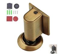 Magnetic Door Stopper, Upgrade Magnetics Doors Stoppers for Bottom, No Drill Invisible Doorstops for Inside Door, Duty Magnetic Catch Holder To Keep Doors (Brass)