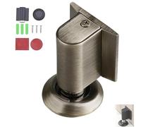 Magnetic Door Stopper, Upgrade Magnetics Doors Stoppers for Bottom, No Drill Invisible Doorstops for Inside Door, Duty Magnetic Catch Holder To Keep Doors (Bronze)