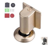 Magnetic Door Stopper, Upgrade Magnetics Doors Stoppers for Bottom, No Drill Invisible Doorstops for Inside Door, Duty Magnetic Catch Holder To Keep Doors (Gold)