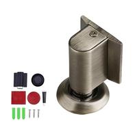 Magnetic Door Stopper, Upgrade Magnetics Doors Stoppers for Bottom, No Drill Invisible Doorstops for Inside Outside, Magnetic Door Stops Door Catch Holder Keep Door Open (Bronze)