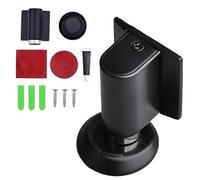 Magnetic Door Stopper, Upgrade Magnetics Doors Stoppers for Bottom, No Drill Invisible Doorstops for Inside Outside, Magnetic Door Stops Door Catch Holder Keep Door Open (Black)