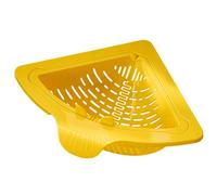 Magnetic Drainage & Filter Basket, Punch-Free Triangular Sink Strainer with Twist-Open Bottom, Strong Magnetic Fix, Food Scraps Catcher for Washing Fruits & Vegetables (Yellow)