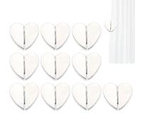 Magnetic Drape Clips, 10X Heart-Shaped Shower Magnets, Heavy Duty Alloy Closure, Strong Hold for Curtains and Liners, 0,98 x 0,91 pulgadas, Ideal para dormitorio y sala de baño