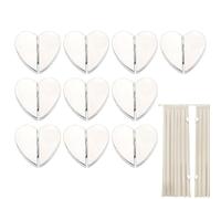 Magnetic Drape Clips, Shower Magnets Drapes Liner, 0.98x0.91 inches Heart-Shaped Weights Heavy Duty Alloy, 10X Strong Closure, Prevent Light Leaking for Bedroom Bathroom