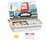 Magnetic Dress Up Puzzle 32x25x8cm, Double-Sided Preschool Educational Toy, Face Matching Dress Up Game for Kindergarten Nursery Travel Vacation Christmas New Year