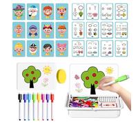 Magnetic Dress Up Set - 25 x 8 x 33 cm Puzzle Board Pack, Face Mix Card Kit, Magnet Craft Aid | Creative Expression Play for Kids Skill Build Home Activity Session Inventiv Joy Stage Zone Flux Mark Go
