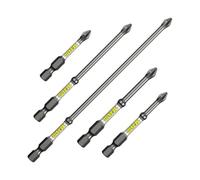 Magnetic Drill Bit Set, 5-Piece Drill Bit Kit, Heavy Duty Driver Bits, Tool