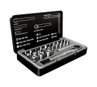 Magnetic Driver Set, Precision Ratchet Kit, Repair Tool with Sturdy Panel, Portable Case with Refined Texture, 25-in-1 Category, Multi-Function Screwdriver for Garage Workshop Use