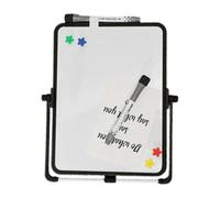Magnetic Dry Erase Whiteboard - Heavy Duty Aluminum Frame | dDouble Sided Notepad 360 Rotating Stand | Desktop Board Wall Mountable Memo Pad Markers Kit for Workplace School Classroom Home Kitchen