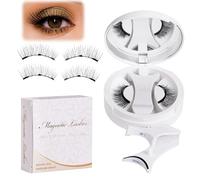 Magnetic Eyelashes - Reusable Magnetic Lashes | Natural Look False Eyelashes with Applicator, Easy-to-Apply Multifunctional Fake Lashes for Women’s Cosplay Makeup, Quick-Remove Synthetic Lashes