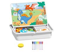 Magnetic Face Dress Up - Double-Sided Educational Puzzle for Preschool Learning, Travel Fun with Matching Toy, Education Game for Home Nursery School Vacation New Year Christmas, Colorful 12.61in