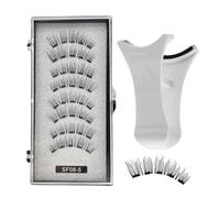 Magnetic False Eyelashes - 8pcs Magnetic Eyelashes Kit | No Glue Manga Natural Lashes | Magnet Eye Lashes | False Eyelash Easy to Wear for Bigger and Brighter Eyes Stunning Look