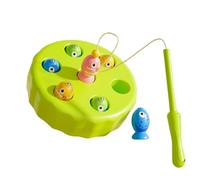 Magnetic Fishing Game, Colorful Green Fish Board Toy With Poles And Rotating Base, Exercise Fine Motor Activities, Constructed With Top-Grade Abs Material, Weight 100g
