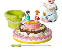 Magnetic Fishing Toys Game Set For Kid - Magnetics Fishings Games | Electric Magnetic Rotating Musical Cake Toys | Board Fishing Game | For Kindergarten Classroom Homeschooling Early Childhood Travel