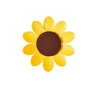 Magnetic Flower Bag Clips - Sunflower 10 Pieces Decorative Set, Seals Open Snack Cereal Coffee Bags Tightly, Features Flush Mounted Rubberized Non Slip Refrigerator Magnets, Grips Heavy Chip Bags With
