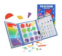 Magnetic Fraction Book - Math Learning Tool for Education | Cardboard Pages with Magnet Pieces, Interactive Fraction Manipulatives, Teaching Aid for Home School Classroom Travel Playroom
