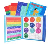 Magnetic Fraction Demonstration Book for Kids Learning, 2025 Upgraded Magnetic Fraction Tiles, Learning Building Block Set, Teaching Aid for Classroom Homeschool. (B)