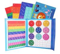 Magnetic Fraction Demonstration Book for Kids Learning, 2025 Upgraded Magnetic Fraction Tiles, Learning Building Block Set, Teaching Aid for Classroom Homeschool. (C)
