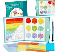 Magnetic Fraction Demonstration Book, Fraction Educational Tiles, Magnetic Math Master Set, Equipment Score Disk Demonstrator, for Math Learning (2pcs)