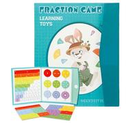 Magnetic Fraction Demonstration Book, Magnetic Fraction Tiles for Math Learning, Math Master Set, Suitable for Both Homes and Schools (1 Pcs)