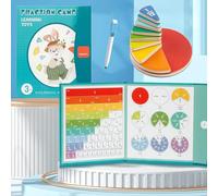 Magnetic Fraction Educational Puzzle - New Magnetic Fraction Tiles & Circles Set for Kids, Fractional Number Demonstration Book, Math Manipulatives for Elementary School Early Math Skills