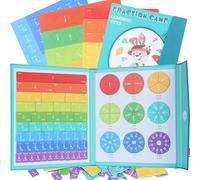 Magnetic Fraction Educational PuzzleTiles & Circles Set with Dry Erase Board,Homeschool Classroom Fraction Puzzles and Games for Preschool Elementary School