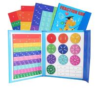 Magnetic Fraction Tiles,Fraction Learning Building Block Set, Montessori Magnetic Book FractionsPuzzle, Suitable Learning Math Manipulatives For Kids Preschool Class