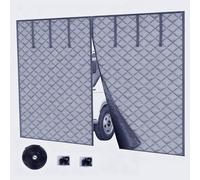 Magnetic Garage Door Insulation Kit 2 Car, Customized 200-500 cm Winter Garage Door Screen, Thermal Insulated Doorway Cover Waterproof Windproof Curtain Thicken Polyester Oxford Fabric(Gris)