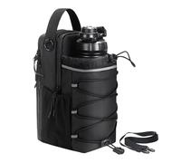 Magnetic Gym Bag - Magnetic Water Bottle Holder Pouch | Portable Leak-Proof Gym Pouch | Waterproof PU Neoprene Sleeve with Adjustable Strap and Phone Pocket For Outdoor Workout, Commuting, Cycling, T