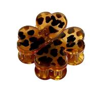 Magnetic Hair Clips for Women - No-Slip Leopard Print Four-Leaves Strong Hairpin | Hair Claw Clips | For Holiday Festival Salon Travel Wedding Bridal Party Summer Daily New Year Birthday