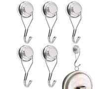 Magnetic Hooks - 5pieces Magnetic Door Hanger | 360° Rotating Storage Hooks with Magnets | 15kg Load Capacity Household Storage Holder Organizer for Living Room Fridge Garage Cruise Cabin Pantry