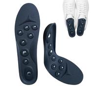 Magnetic Insoles - Foot Massage Relief | Breathable Cotton With Embedded Magnets | Orthopedic For Standing Walking Long Hours, Comfortable Daily Use Insert Pair