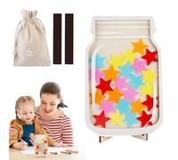 Magnetic Jar, Behavior Tracker, 8.2x7.6x1.3 Inches Stars Chart, Kids to Students Incentive Tool, Classroom and Home Motivation, Visual System for Positive Habits