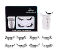 Magnetic Lashes Kit | 2 Pairs Pack Of Magnetic Fake Lashes | Dense Clip- False Eyelashes With Clear Stem, Easy-To-Apply Fake Lashes For Women And Makeup Enthusiasts