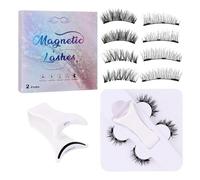 Magnetic Lashes With Applicator - Natural Look False Lashes | Magnetic Lashes With Applicator, 2-Pair Natural Look False Eyelashes For Beginners, Travel, Parties, Office And Events