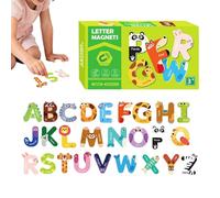 Magnetic Letters, Letter Recognition Early Learning Spelling Toy, Animal Alphabet Fridge Magnets for Kids, Whiteboard and Refrigerator Use, Preschool and Kindergarten Education