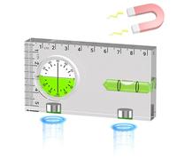 Magnetic Level - 3.74 Inch Acrylic Magnetic Level Angle Ruler | Mini Household Strong Magnetics Levels With Angles | Two Way Bubble Levels Angle Measuring Instrument. Acrylic,75g.